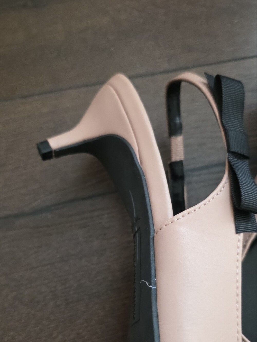 Christian Siriano Blush Pink Pointed Slingback Pumps Kitten Heel - Picture 7 of 9